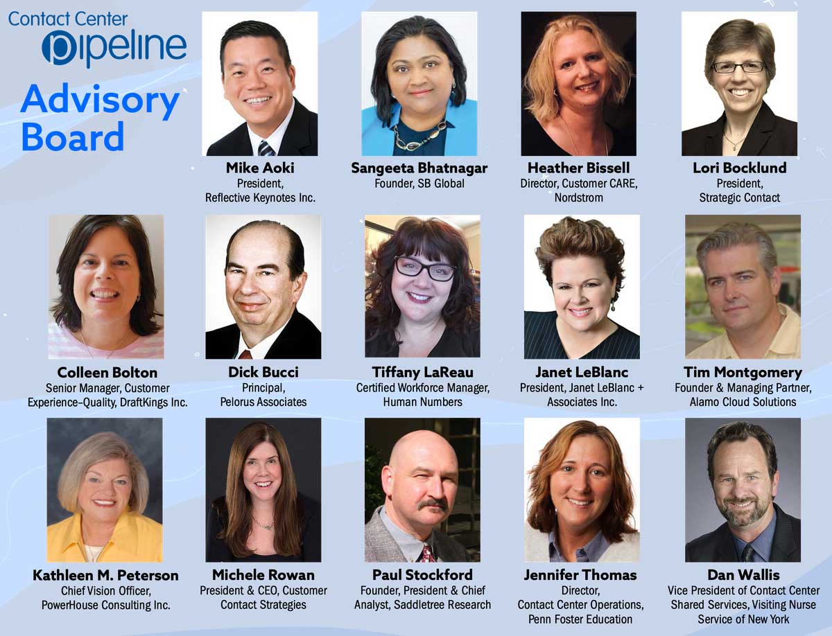 Contact Center Pipeline Advisory Board