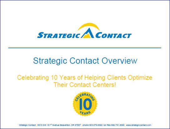 Strategic Contact Overview